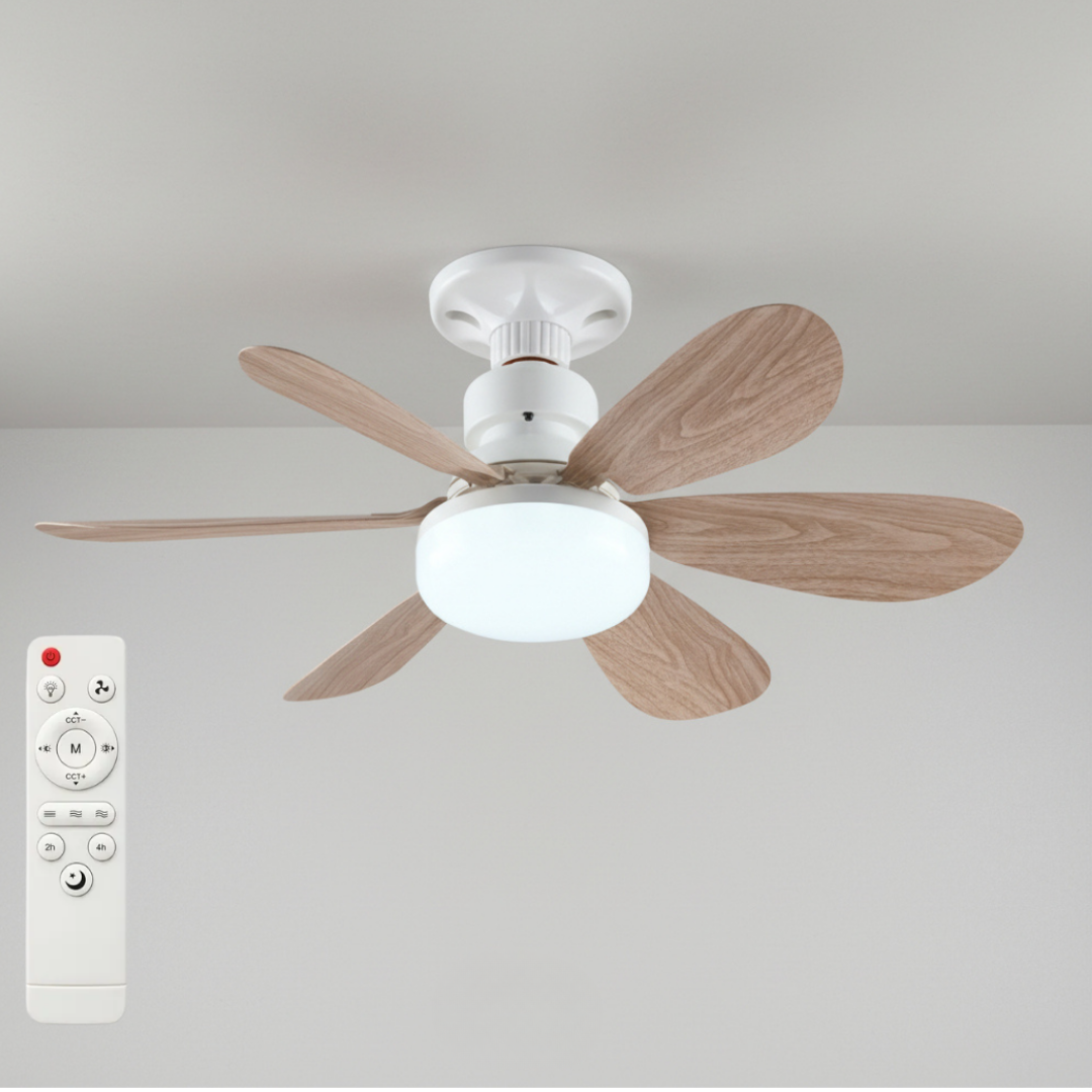 BreezeGlow 2-in-1 LED Plafondventilator | Verlicht én verkoelt elke ruimte op afstand - dimbaar & ultrastil