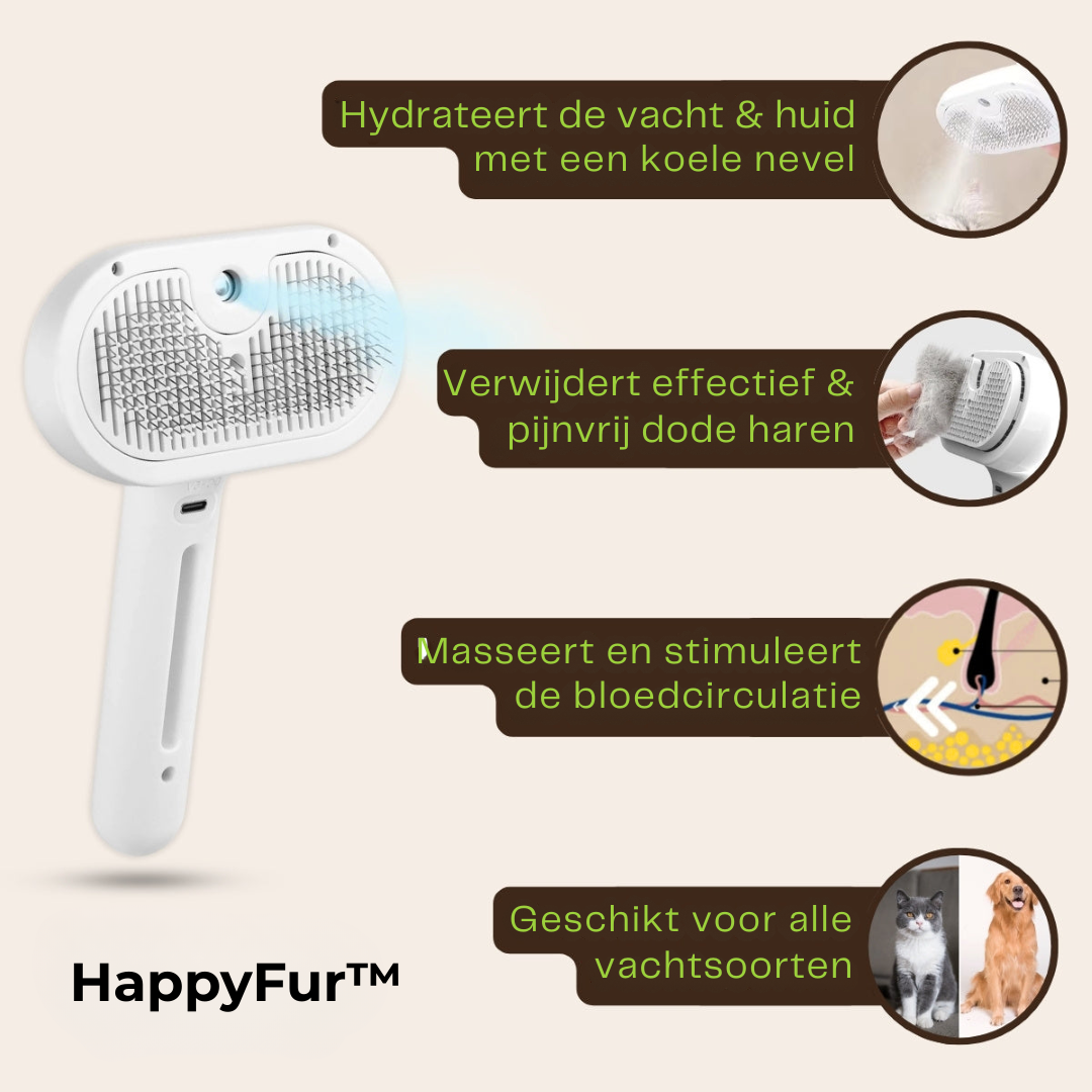 HappyFur™ | Professionele vachtverzorging zonder losse haren in huis