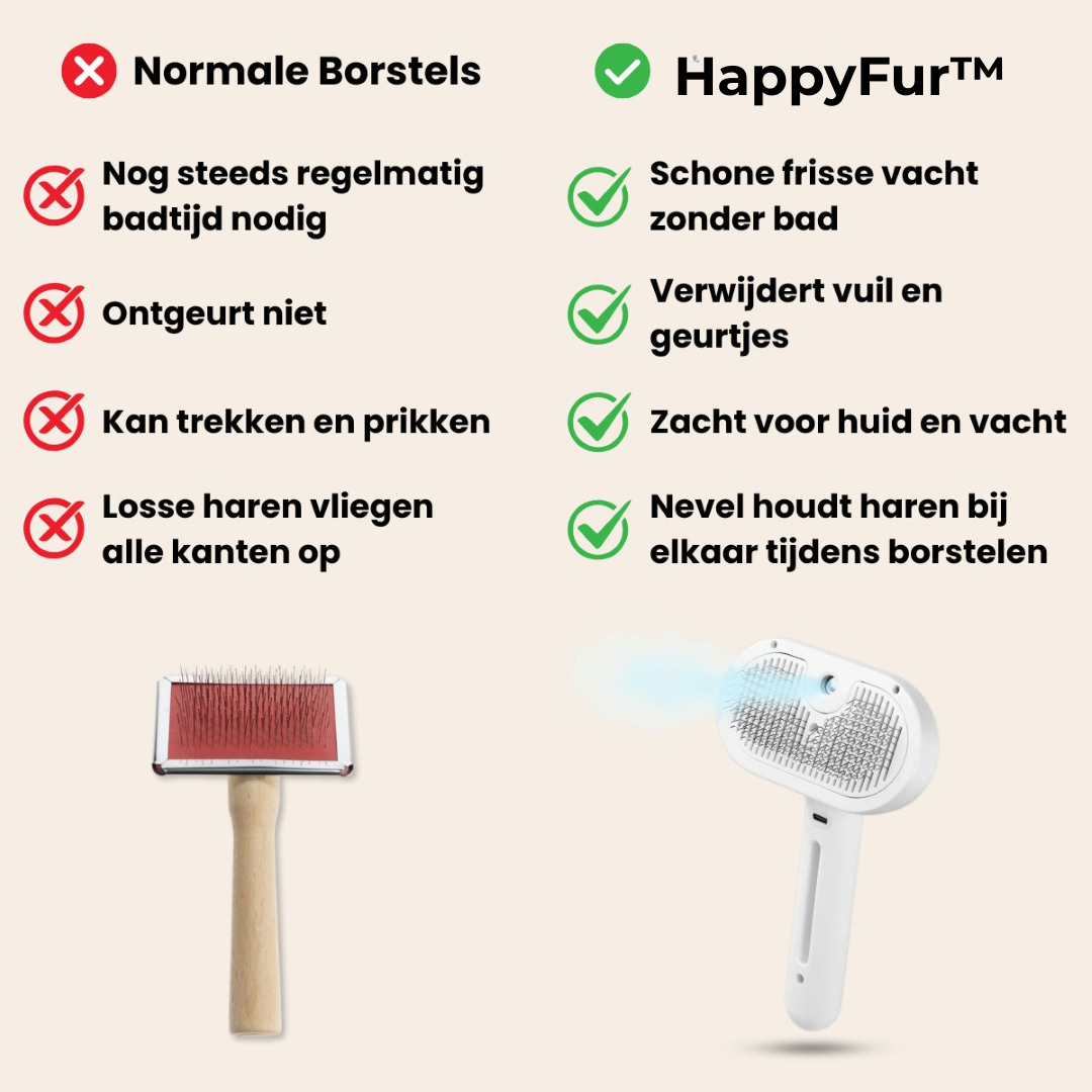 HappyFur™ | Professionele vachtverzorging zonder losse haren in huis