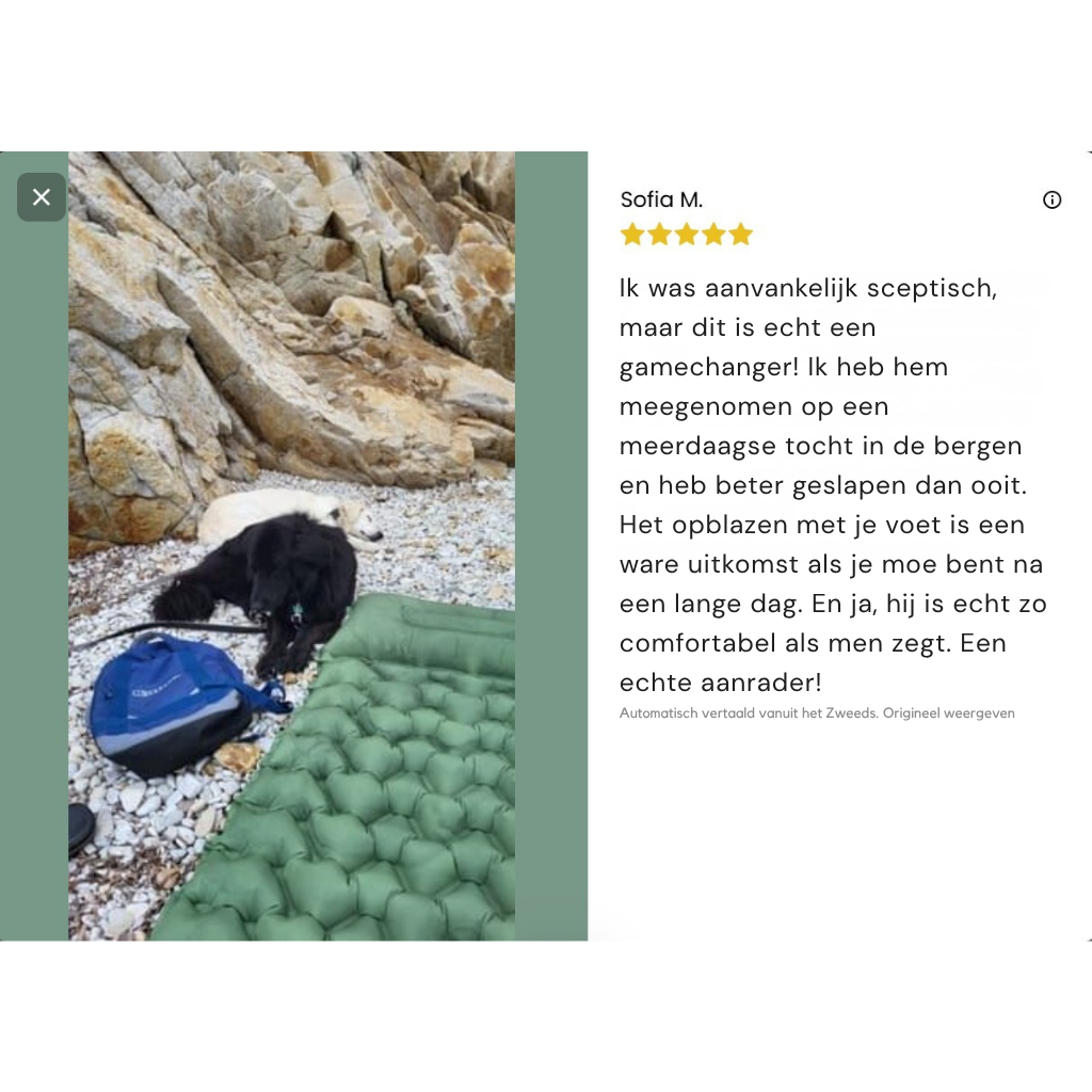 LUFTA PocketBed Plus| Comfortabel slapen waar je ook bent