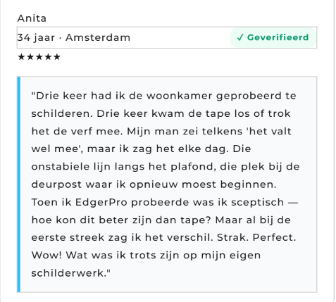 EdgerPro | Strakke verflijnen zonder afplakken, in één beweging
