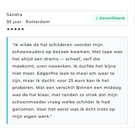 EdgerPro | Strakke verflijnen zonder afplakken, in één beweging