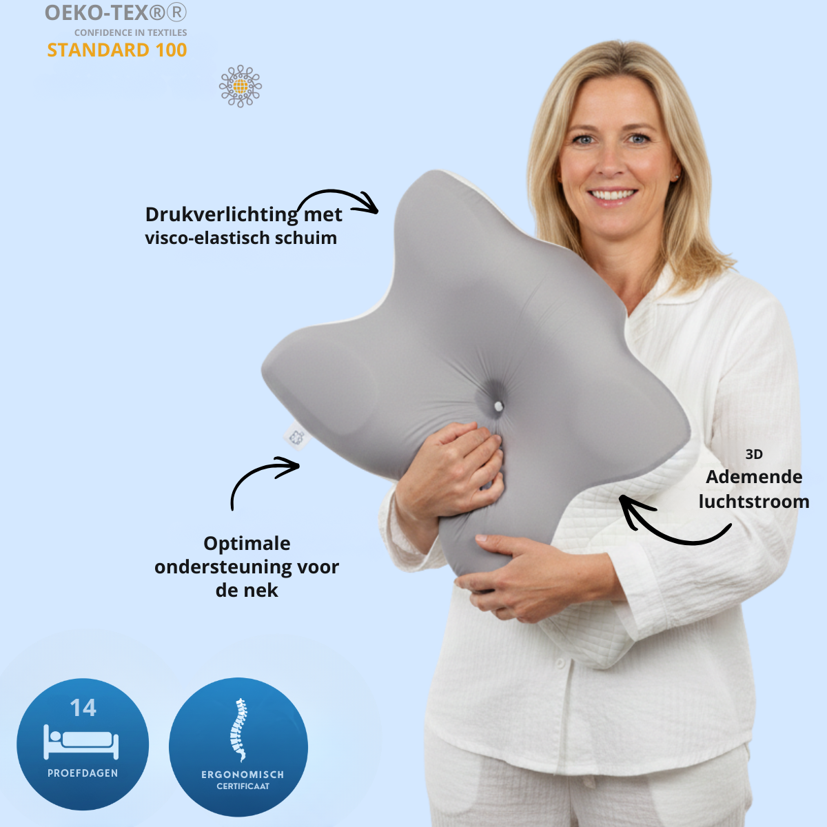 OrthoVlinder™ #1 onder de slaapkussens