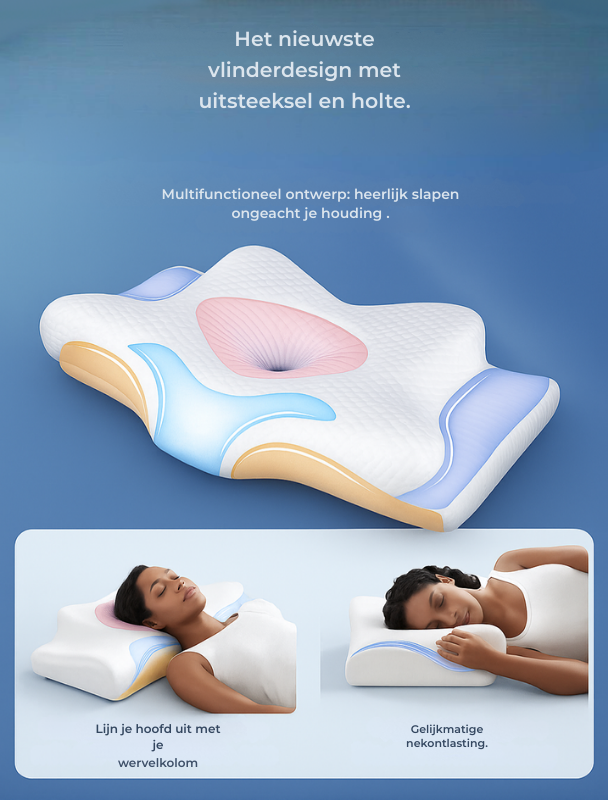 OrthoVlinder™ #1 onder de slaapkussens